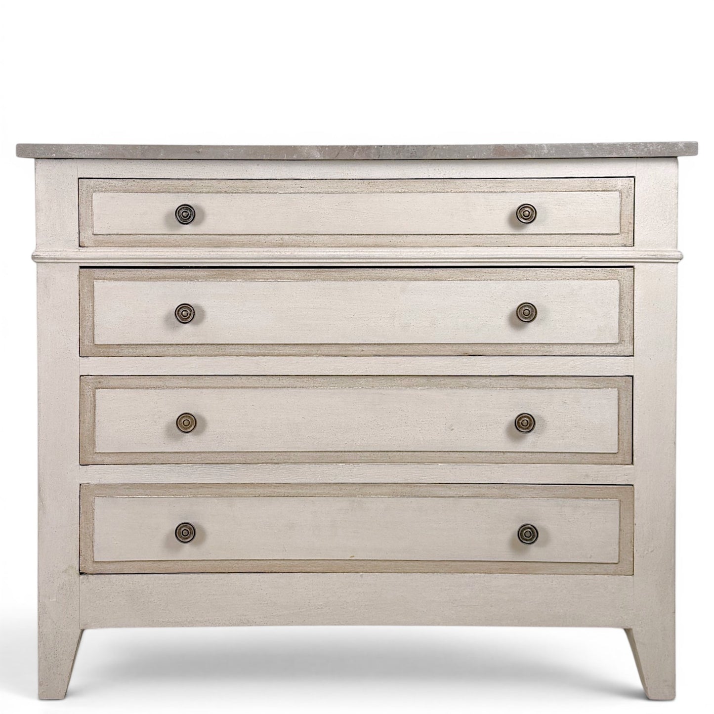 Belgian Four-Drawer Commode with Faux Stone Top, circa 1900