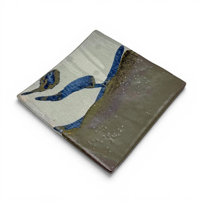 Square Art Pottery Abstract Dish