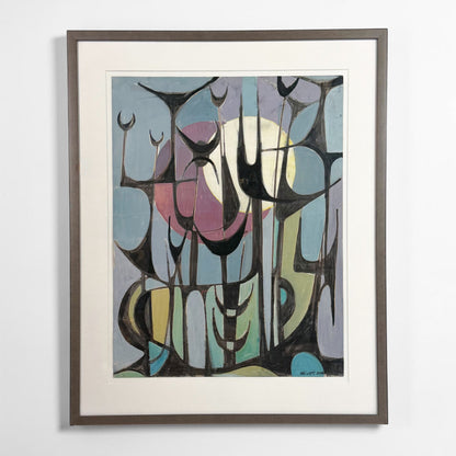 French Abstract Watercolor Painting by Frederique Giusti