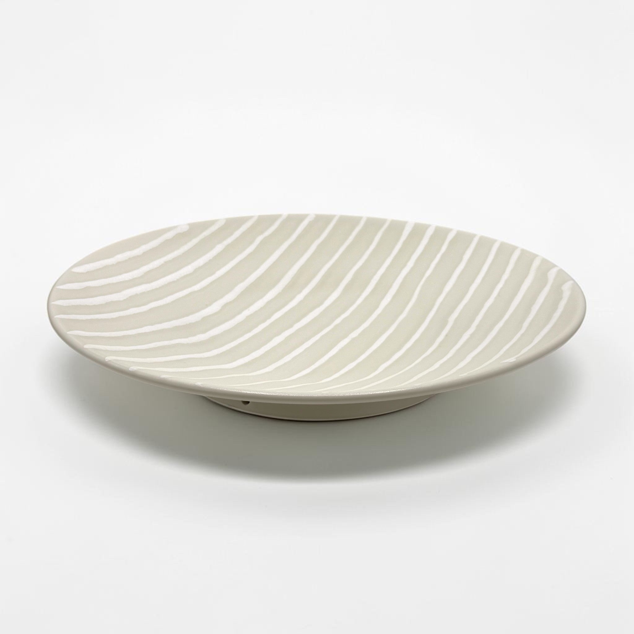 Large Beige and White Striped Platter – BK Antiques & Home