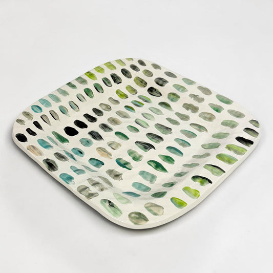 Handmade Square Stoneware Platter