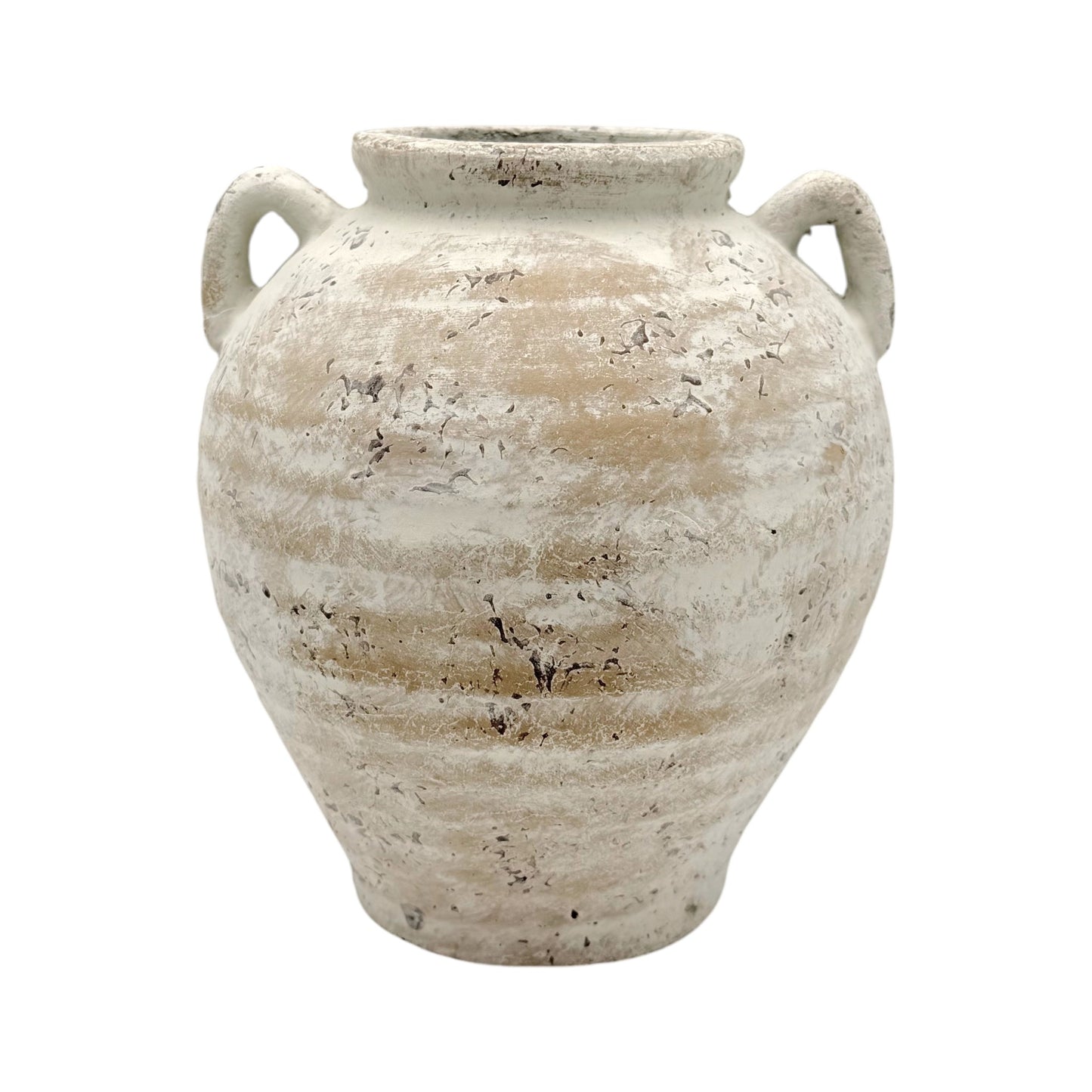 Rustic Off-White Terra Cotta Vase