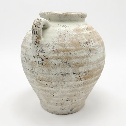 Rustic Off-White Terra Cotta Vase