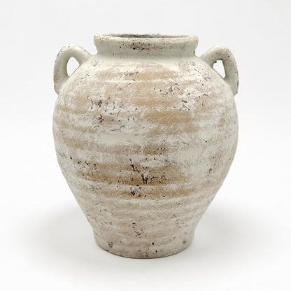 Rustic Off-White Terra Cotta Vase