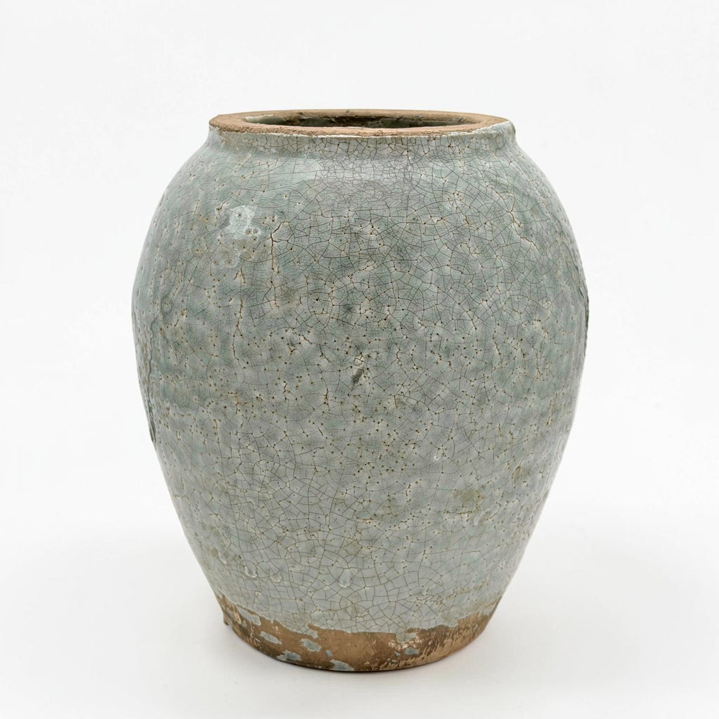 Pale Blue Crackle Glazed Vase