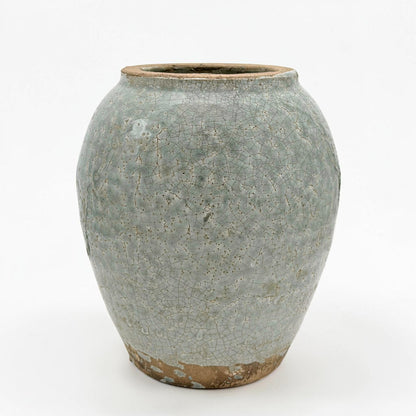 Pale Blue Crackle Glazed Vase