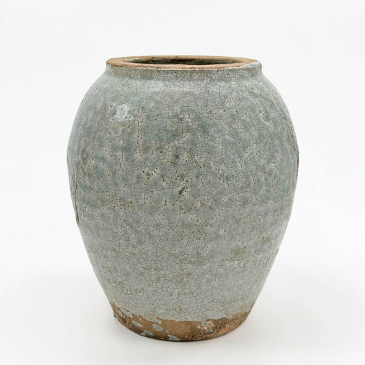 Pale Blue Crackle Glazed Vase
