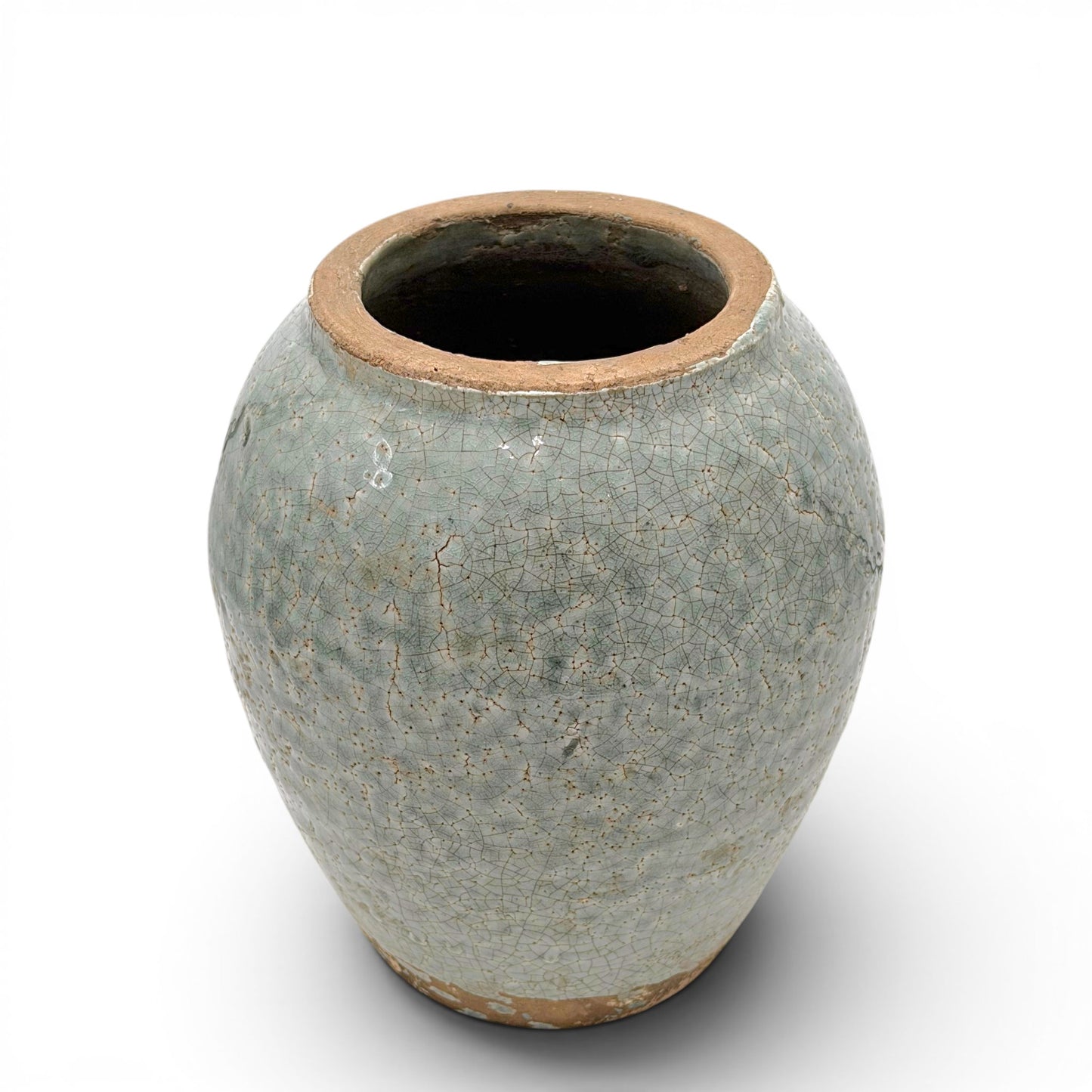Pale Blue Crackle Glazed Vase