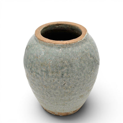 Pale Blue Crackle Glazed Vase