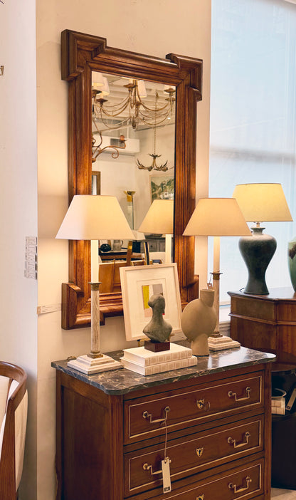 Pair of Cerused Oak Candlestick Lamps