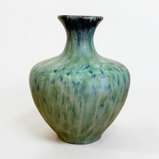 Light Green and Blue Stoneware Vase