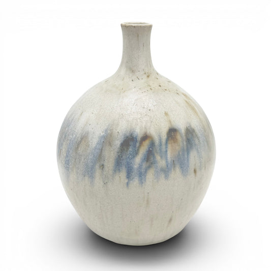 Handmade Drip Glazed Stoneware Vase