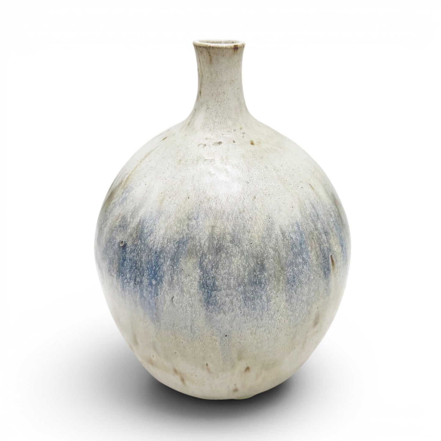Handmade Drip Glazed Stoneware Vase