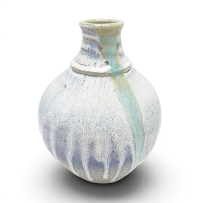 Handmade Drip Glazed Stoneware Vase