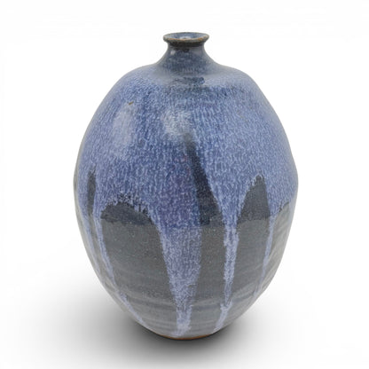 Handmade Blue Drip Glazed Vase