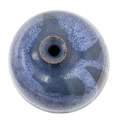 Handmade Blue Drip Glazed Vase