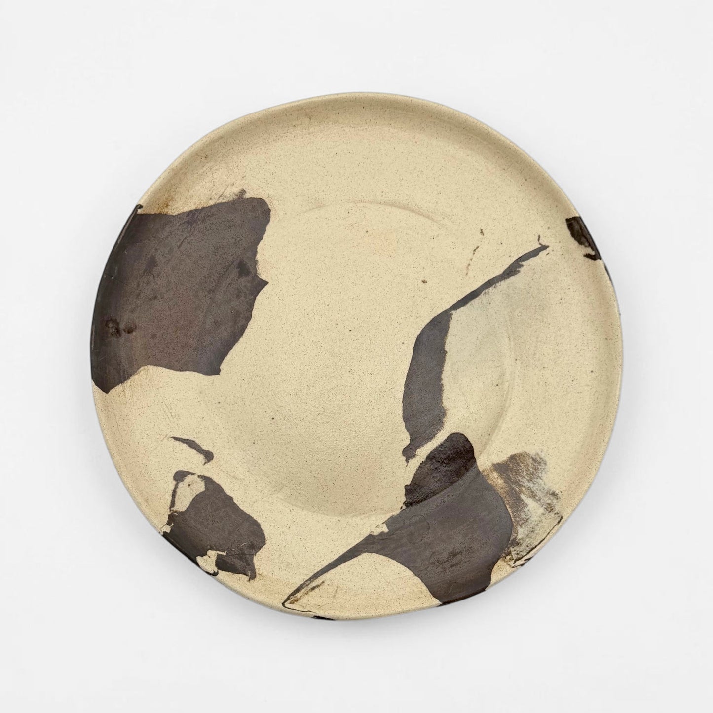 Brown and Beige Ceramic Plate
