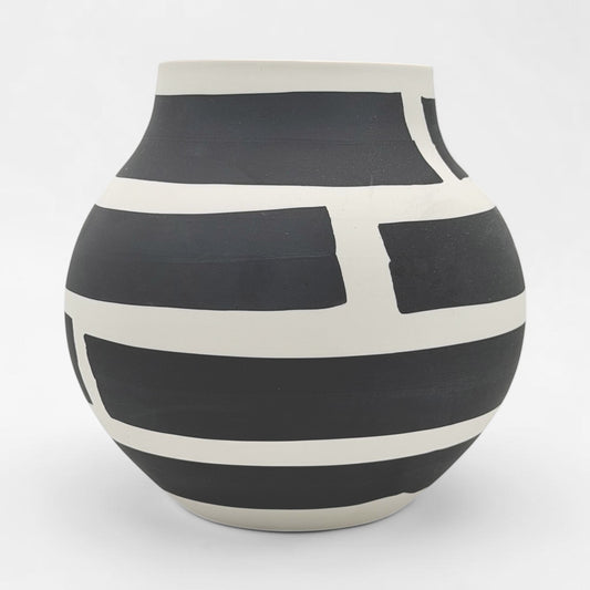 Black and White Porcelain Vase