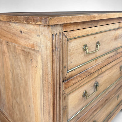 Three-Drawer Bleached Walnut Commode