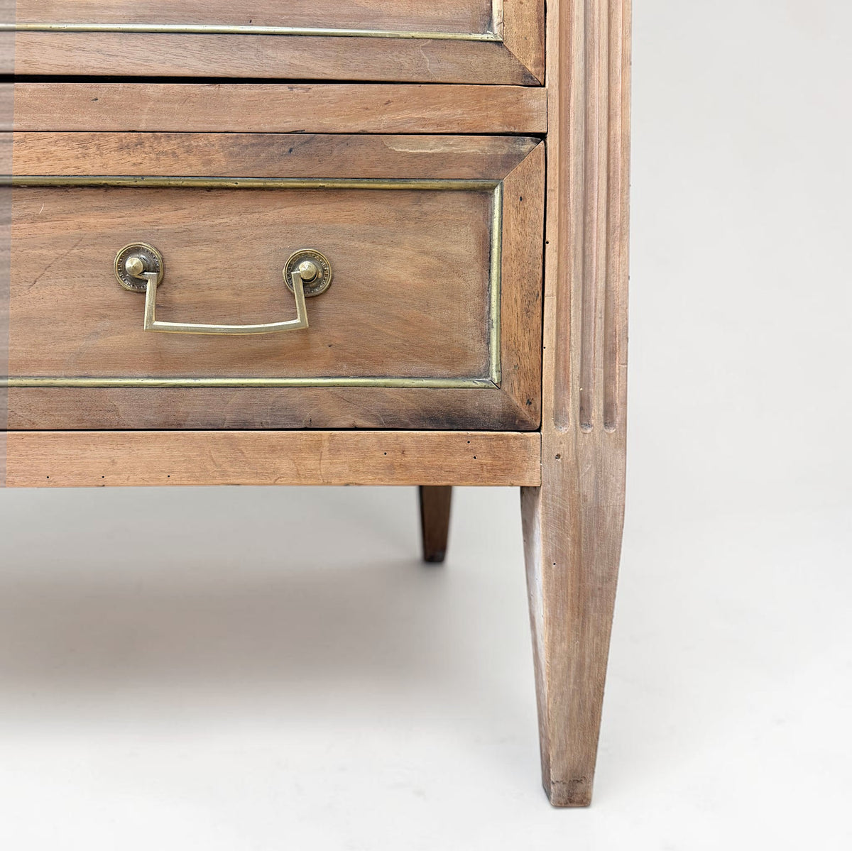 Three-Drawer Bleached Walnut Commode