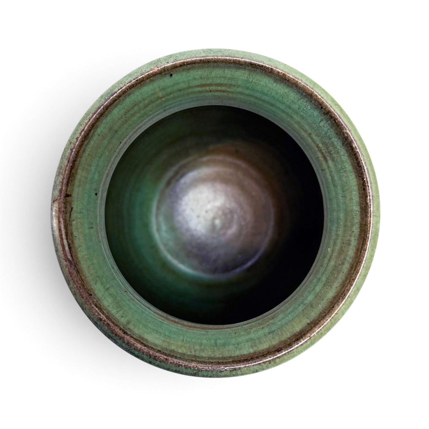French Green Ceramic Vase circa 1960