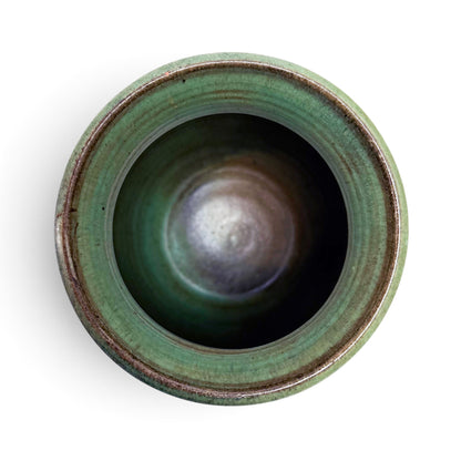 French Green Ceramic Vase circa 1960