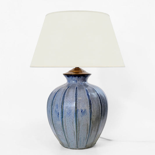 Large Blue Ceramic Table Lamp