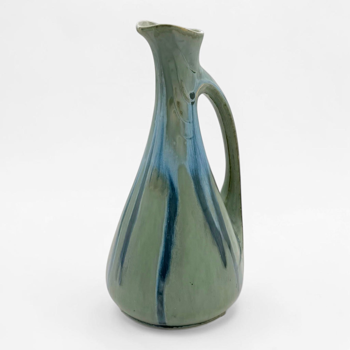 French Blue/Green Ceramic Pitcher