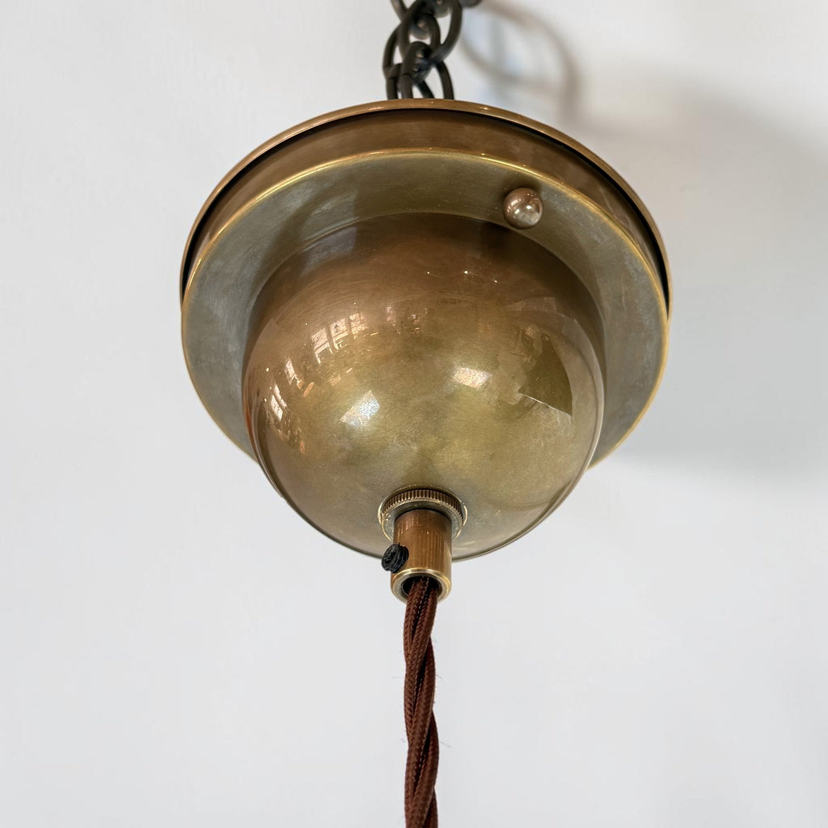 Pair of Opaline Murano Glass Pendant Lights