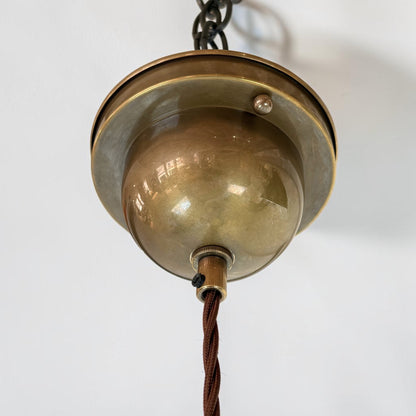 Pair of Opaline Murano Glass Pendant Lights