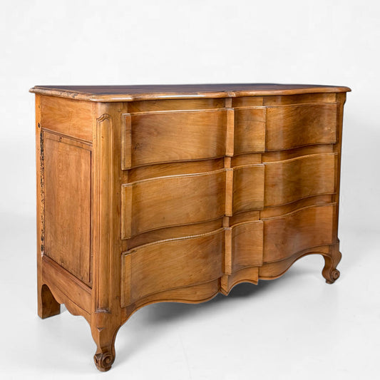 Louis XV Curved Walnut Commode