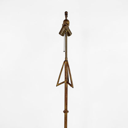 Gilt Iron Arrow Form Standing Lamp