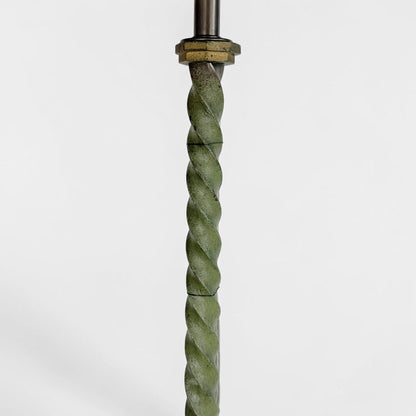 Green Iron Twisted Standing Lamp