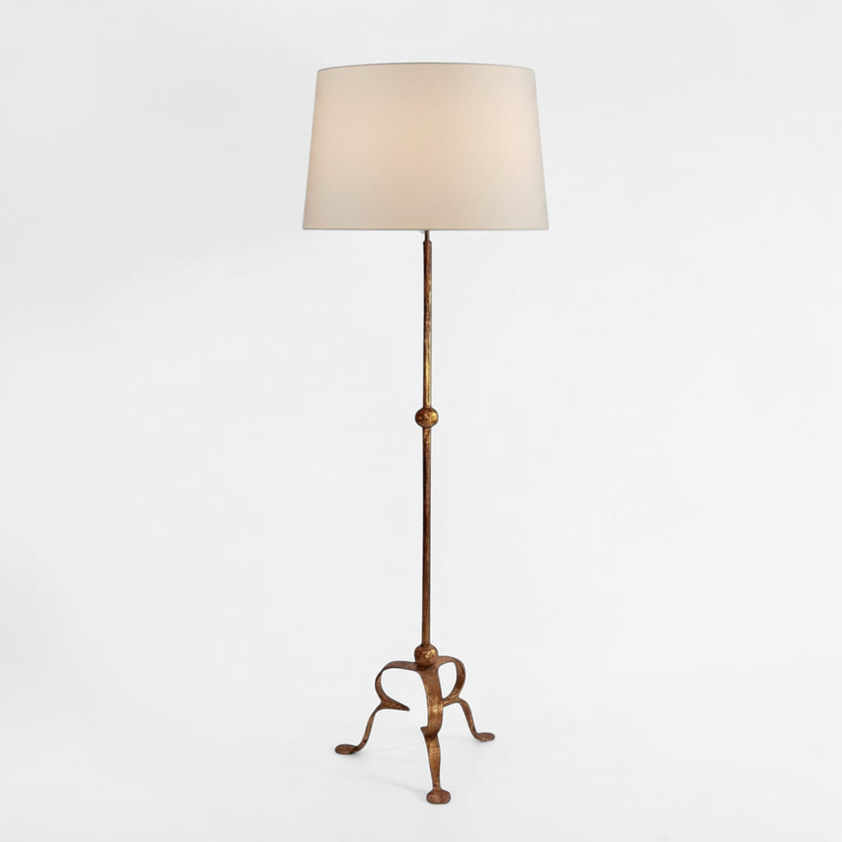 Mid Century Spanish Gilt Iron Standing Lamp