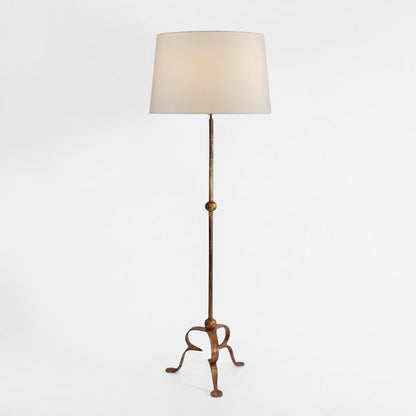 Mid Century Spanish Gilt Iron Standing Lamp