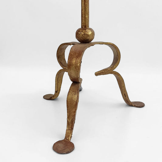 Mid Century Spanish Gilt Iron Standing Lamp