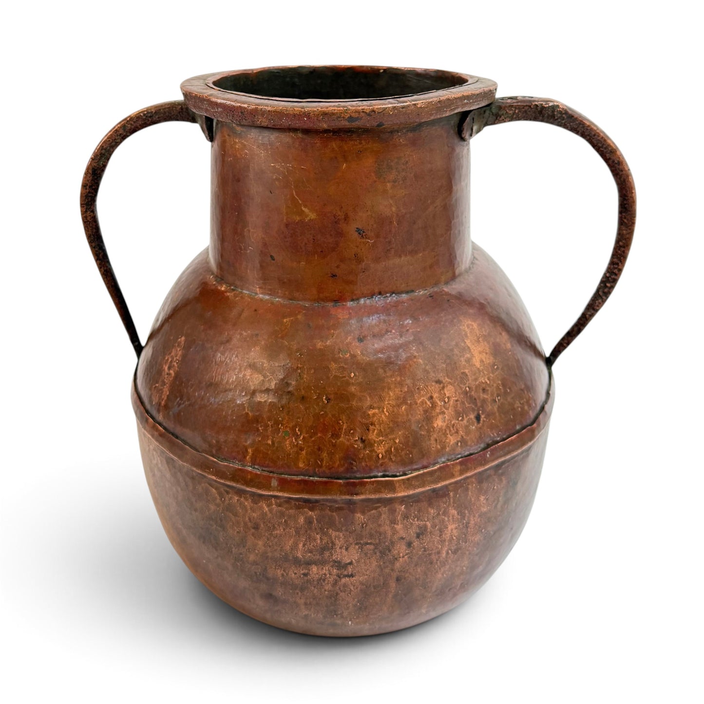 French Copper Pot with Side Handles, 19th Century