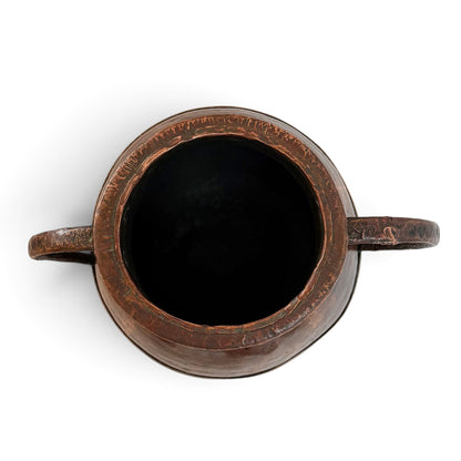French Copper Pot with Side Handles, 19th Century