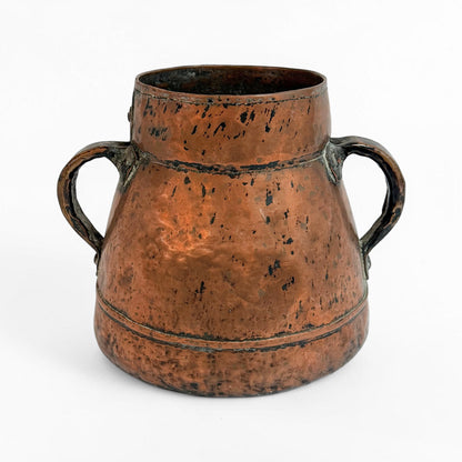 Antique French Copper Pot with Side Handles