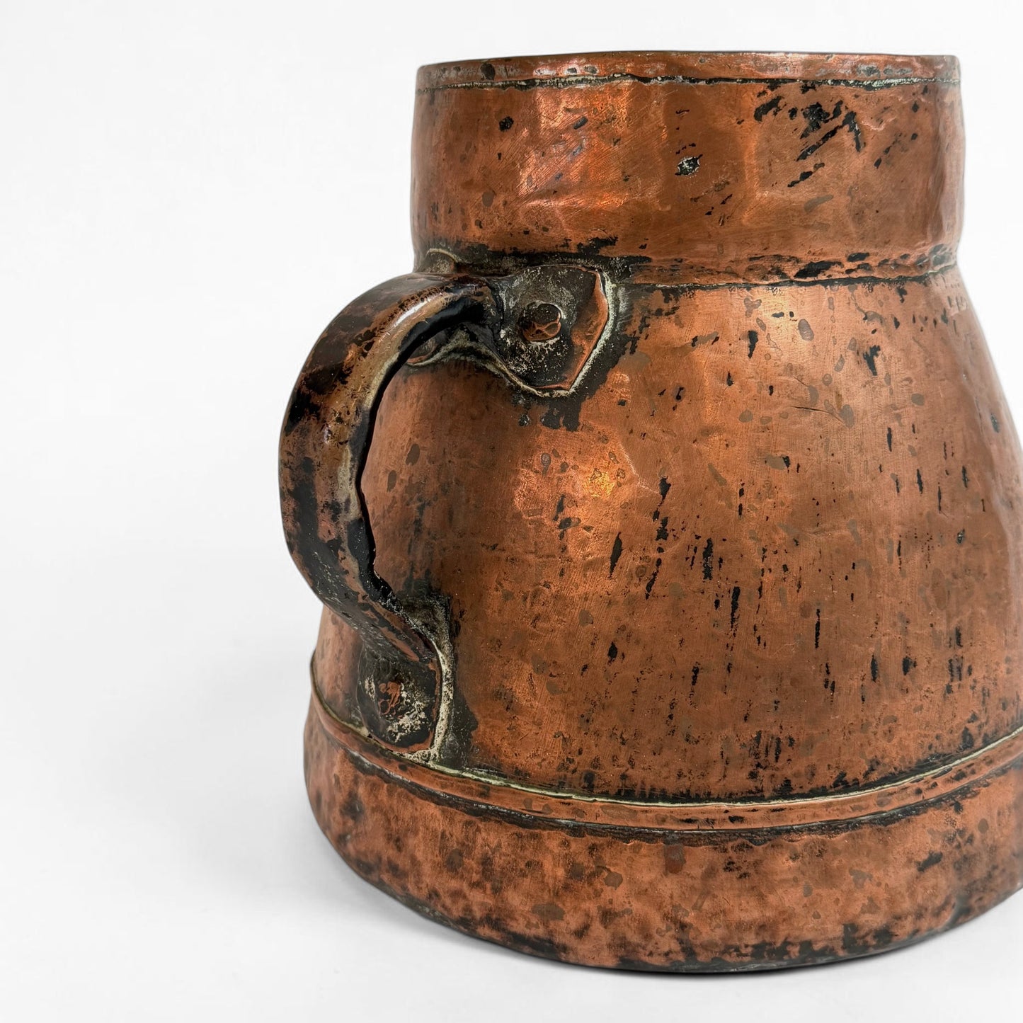 Antique French Copper Pot with Side Handles