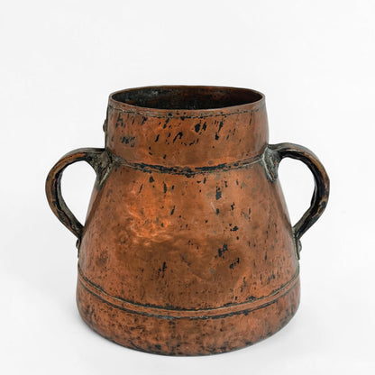 Antique French Copper Pot with Side Handles