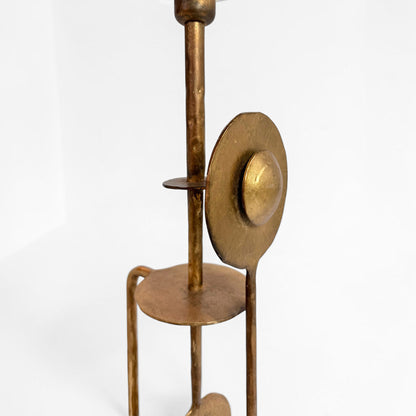 Pair of Sculptural Gilt Iron Table Lamps