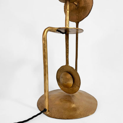 Pair of Sculptural Gilt Iron Table Lamps