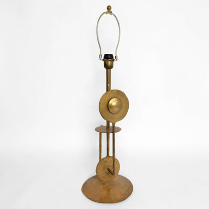 Pair of Sculptural Gilt Iron Table Lamps