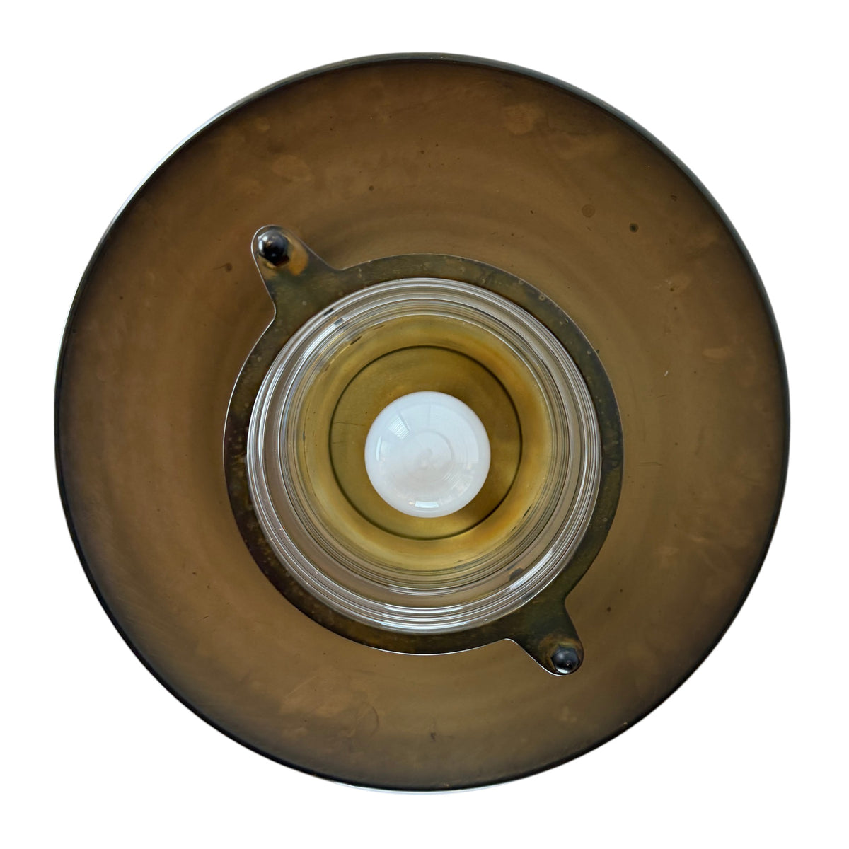 Metal and Glass Lantern, Italy circa 1980