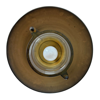 Metal and Glass Lantern, Italy circa 1980