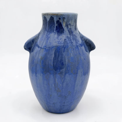 Blue Crystalline Glazed Vase by Pierrefonds