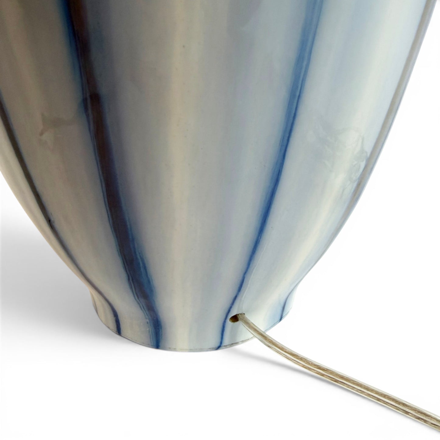 Tall Blue & Gray Ceramic Art Pottery Lamp