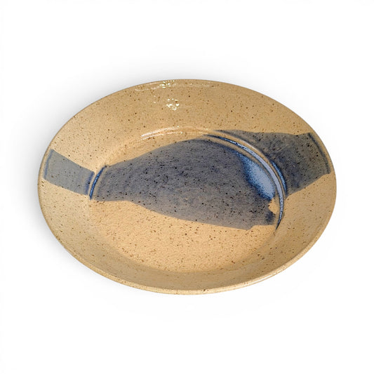 Speckled Brown & Blue Stoneware Dish