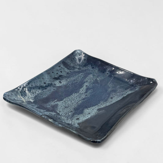 Handmade Ceramic Blue Platter